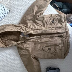 Old Navy Kids Tan Jean Jacket with Hood